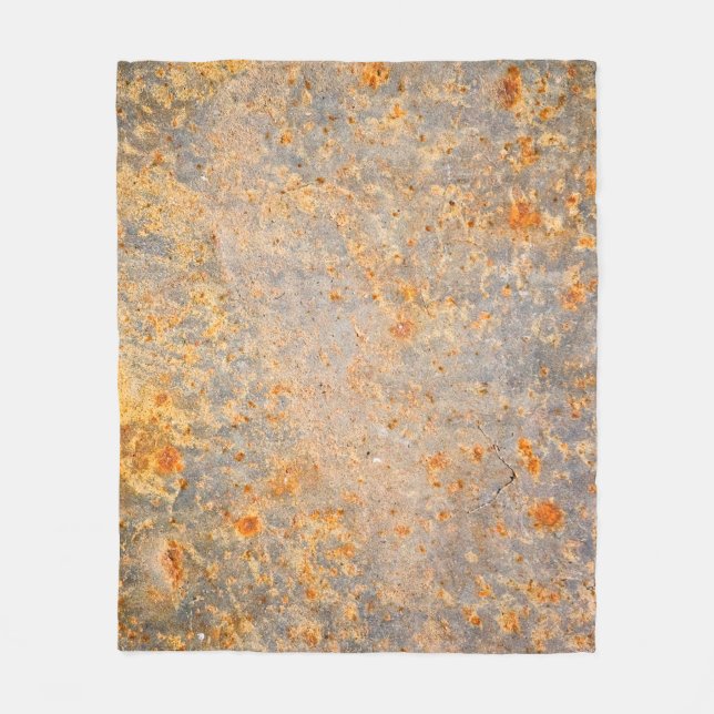 Abstrakte Rostgrundierung aus Edelmetall Fleecedecke (Vorderseite)