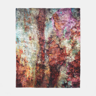 Abstrakte Rostgrunge Fleecedecke