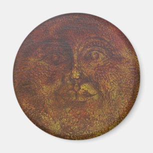 Abstrakte rostige braune Oberfläche des Sonnenmaga Magnet