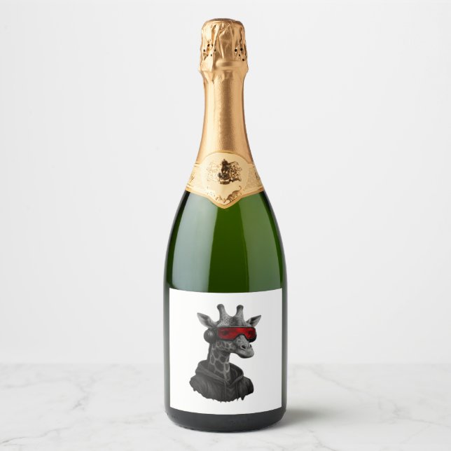 Abstrakte Rot- und Schwarzgiraffe Klassischer T -  (Vorderseite)