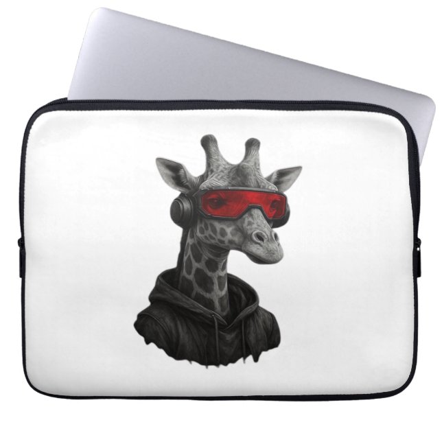 Abstrakte Rot- und Schwarzgiraffe Klassischer T -  Laptopschutzhülle (Vorderseite)