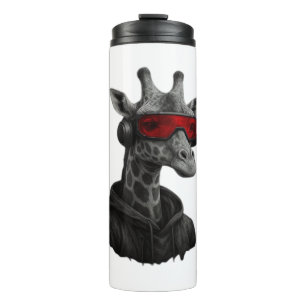 Abstrakte Rot- und Schwarzgiraffe Klassischer T - Thermosbecher