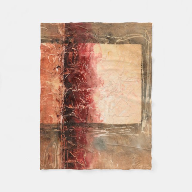Abstrakte Rote Landschaft Fleecedecke (Vorderseite)
