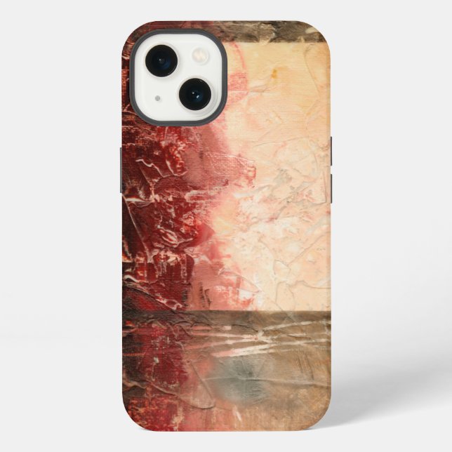 Abstrakte Rote Landschaft iPhone Hülle (Rückseite)