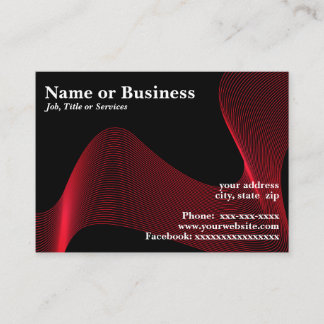 Abstrakte rote Linien Visitenkarte