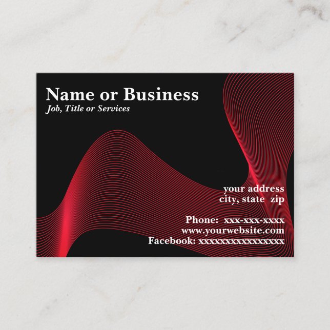 Abstrakte rote Linien Visitenkarte (Vorderseite)
