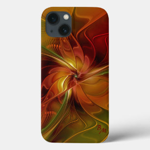 Abstrakte Rote Orange Braun Grünes Fraktal Kunst B Case-Mate iPhone Hülle