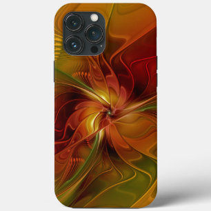 Abstrakte Rote Orange Braun Grünes Fraktal Kunst B Case-Mate iPhone Hülle