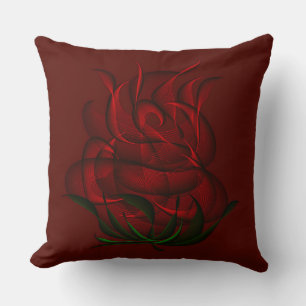 Abstrakte Rote Rose Kissen