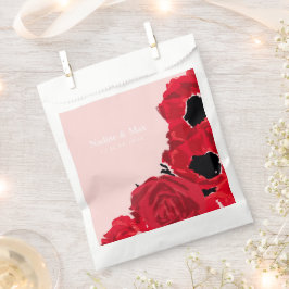 Abstrakte Rote Rosen und Pflaumen Geschenktütchen