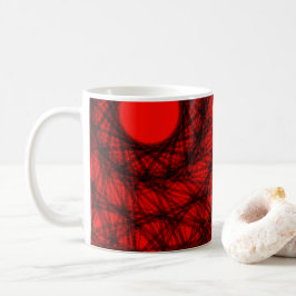 Abstrakte rote Sonnengestaltung Kaffeetasse