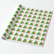 Abstrakte, rote und grüne Weihnachtsbäume