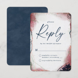 Abstrakte RSVP-Antwortkarte für Hochzeiten und Hoc RSVP Karte