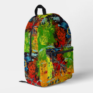 Abstrakte Rückenpacktasche Bedruckter Rucksack