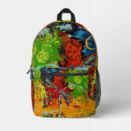 Abstrakte Rückenpacktasche Bedruckter Rucksack