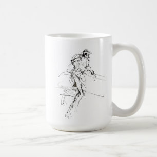 Abstrakte Runner Motion Sketch Kaffeetasse