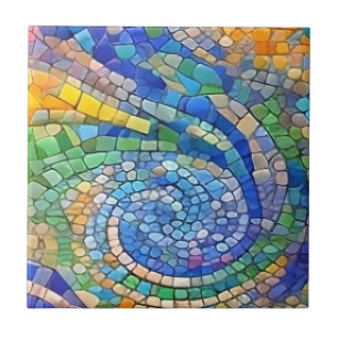 Abstrakte Sand & Ocean Waves Gaudi-ähnliche Mosaik Fliese
