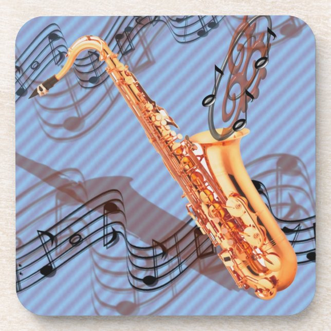 Abstrakte Saxophone-Untersetzer Untersetzer (Vorderseite)