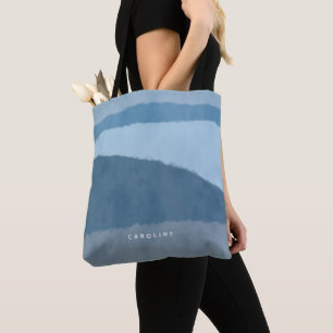 Abstrakte Schattierungen der blauen Tasche an der 