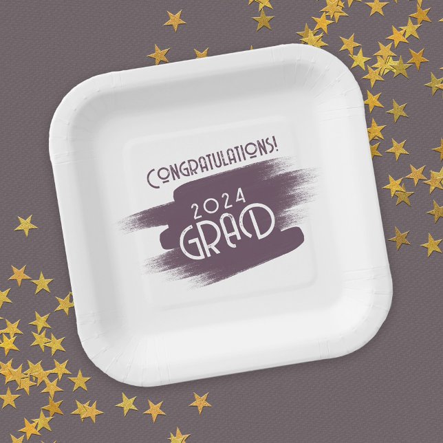 Abstrakte Schlaganfälle Herzlichen Glückwunsch Pappteller (Von Creator hochgeladen)