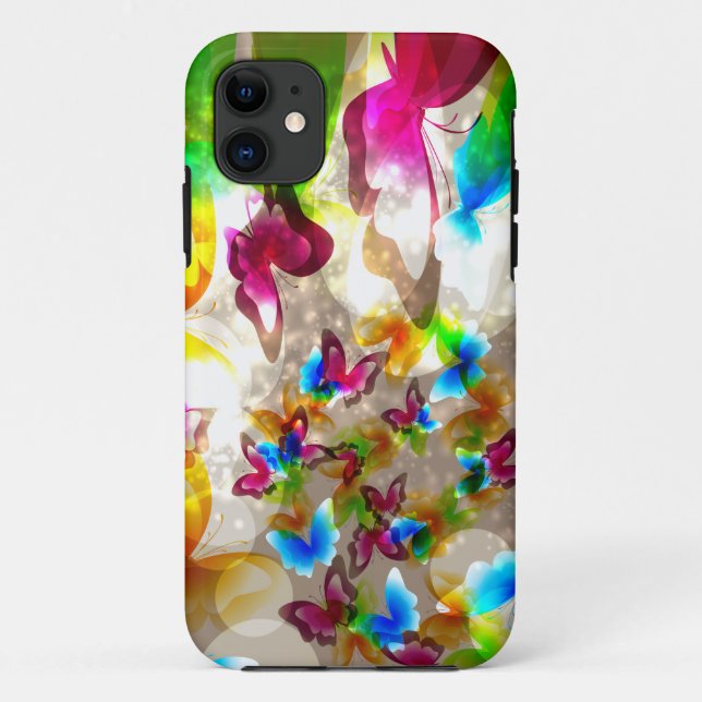 Abstrakte Schmetterlinge Case-Mate iPhone Hülle (Rückseite)