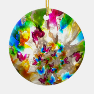 Abstrakte Schmetterlinge Keramikornament