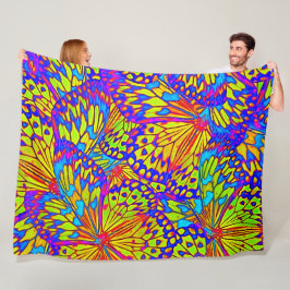 Abstrakte Schmetterlinge - modern Fleecedecke
