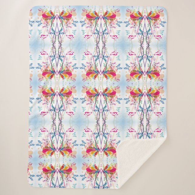 Abstrakte Schmetterlinge Sherpadecke (Vorderseite)
