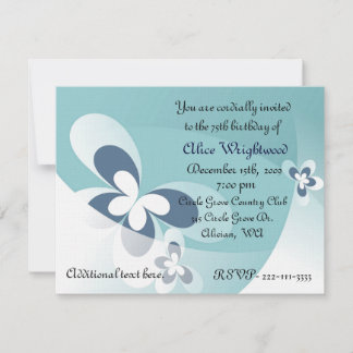 Abstrakte Schmetterlinge zum Geburtstag Einladung