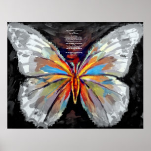 Abstrakte Schmetterlings-Malerei - Kunst-Drucke Poster
