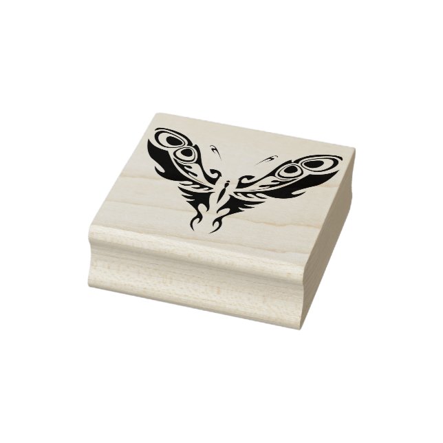 abstrakte Schmetterlingskunst Briefmarke Gummistempel (Stempel)