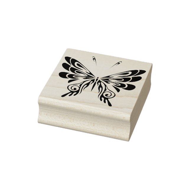 abstrakte Schmetterlingskunst Briefmarke Gummistempel (Stempel)