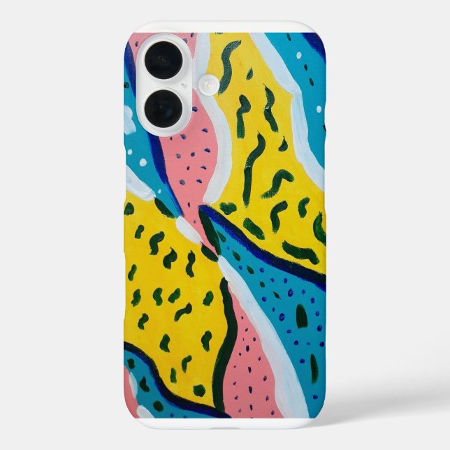 Abstrakte Schmetterlingskunst iPhone 16 Hülle (Rückseite)