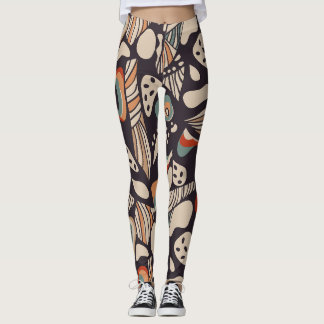 Abstrakte Schmetterlingssäulen,  Bohordmuster  Leggings