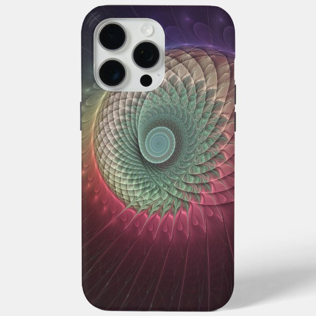 Abstrakte Schnecke Farben Modernes Fraktal Kunst,  Case-Mate iPhone Hülle (Rückseite)