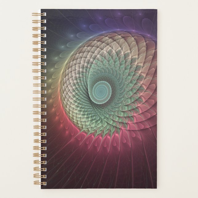 Abstrakte Schnecke Farben Modernes Fraktal Kunst,  Planer (Vorderseite)