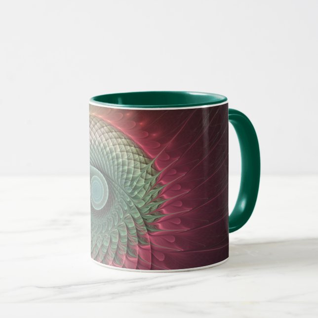 Abstrakte Schnecke Farben Modernes Fraktal Kunst,  Tasse (VorderseiteRechts)