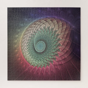 Abstrakte Schnecke Farbige Moderne Fraktal-Kunst