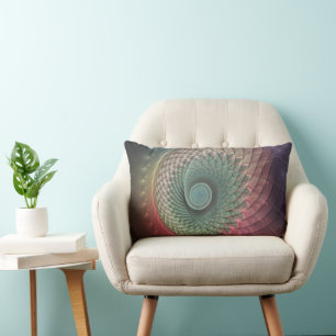 Abstrakte Schnecke Farbige Moderne Fraktal-Kunst Lendenkissen