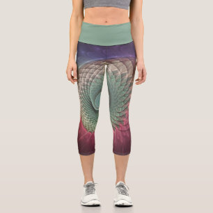 Abstrakte Schnecke Farbige moderne fraktale Kunst Capri Leggings