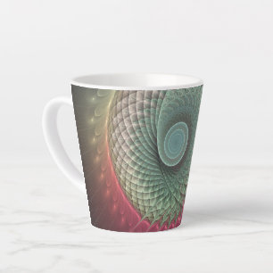 Abstrakte Schnecke Farbige moderne fraktale Kunst Milchtasse