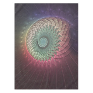 Abstrakte Schnecke Farbige moderne fraktale Kunst Tischdecke