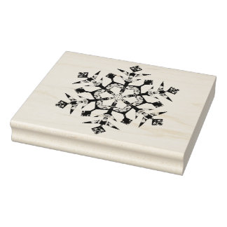 Abstrakte Schneeflocke 2 Mustermuster Briefmarke Gummistempel