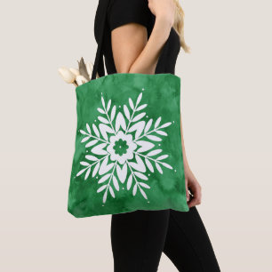 Abstrakte Schneeflocke Tasche
