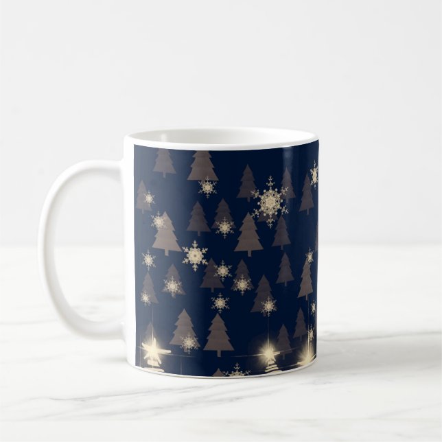Abstrakte Schneeflocken. 2d Abbildung. Holy Christ Kaffeetasse (Links)