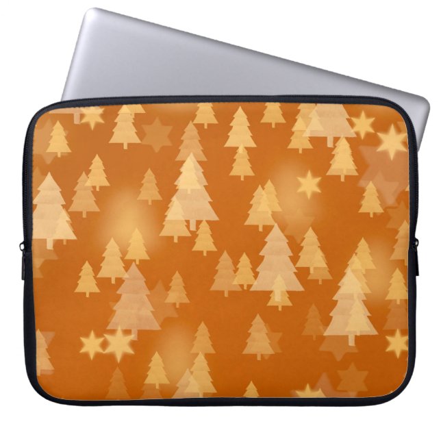 Abstrakte Schneeflocken. 2d Abbildung. Weihnachtst Laptopschutzhülle (Vorderseite)