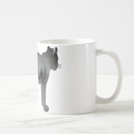 Abstrakte Schneeleopard-Silhouette Kaffeetasse