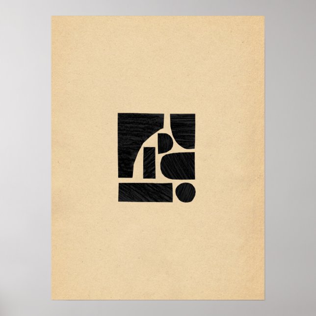 Abstrakte Schnittformen Poster (Vorne)