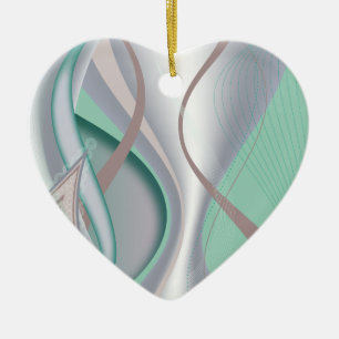 Abstrakte Schokolade Minze Tornado Keramik Ornament