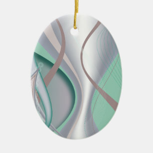 Abstrakte Schokolade Minze Tornado Keramik Ornament